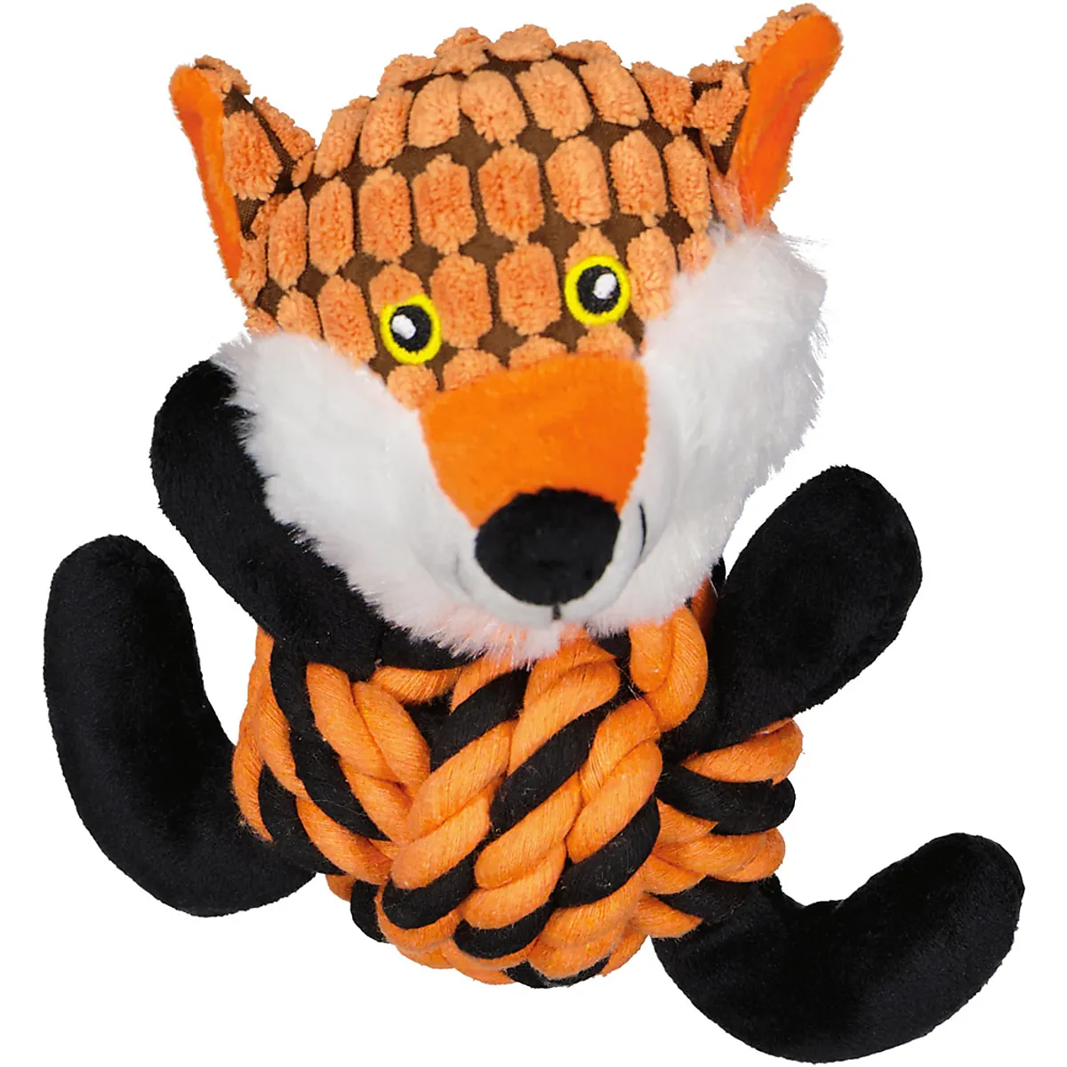 Hondentouw met bal - Oranje