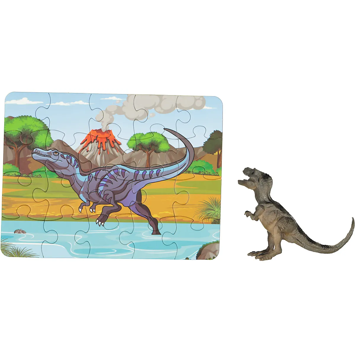Speelgoed dino met puzzel - Grijs
