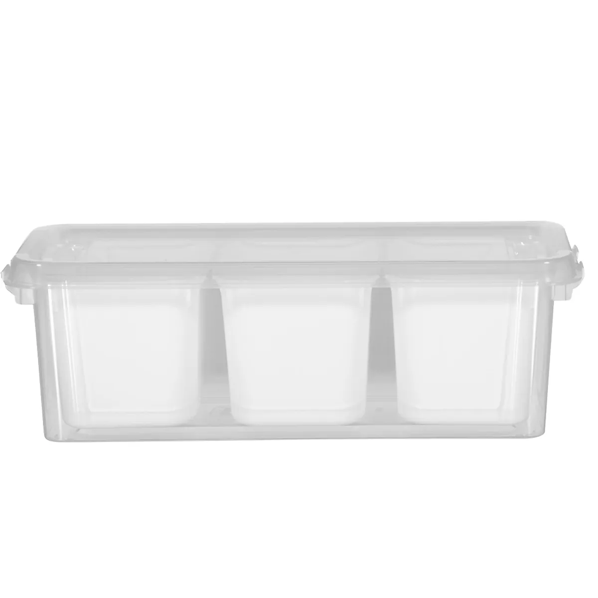 Aufbewahrungsbox mit drei Fächern - Weiß