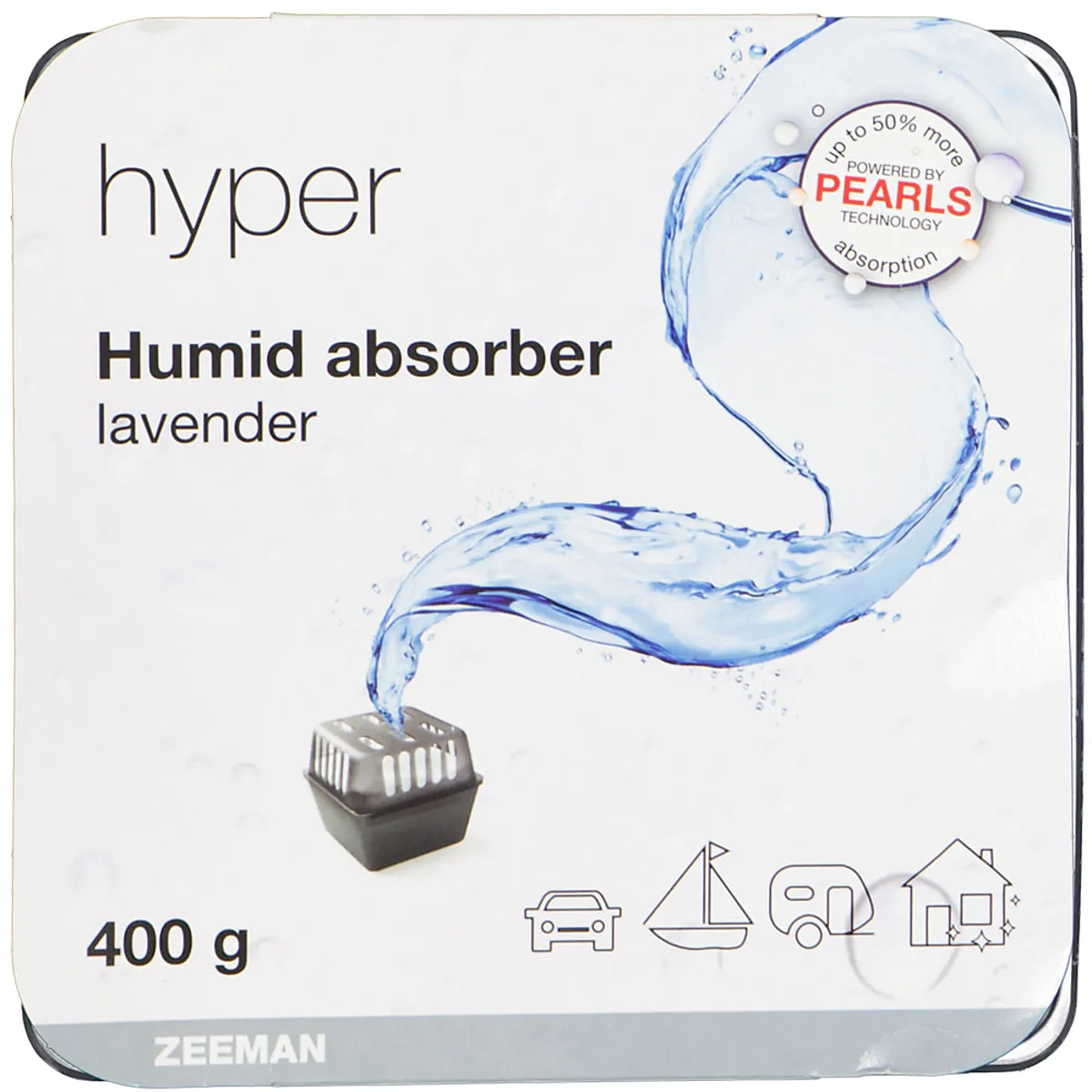 Vochtvanger met navulling - Paars