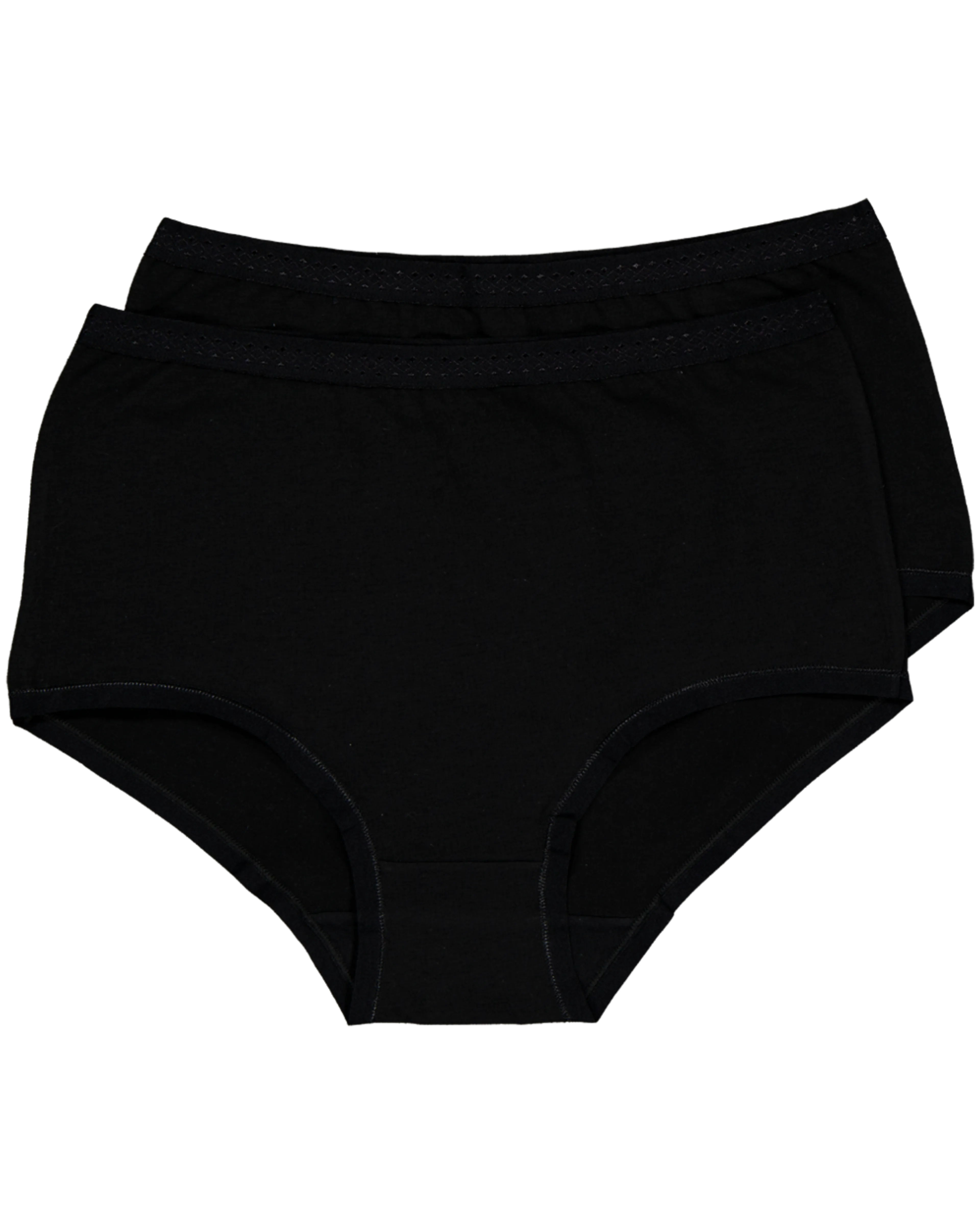 Braguitas de cintura alta - Negro