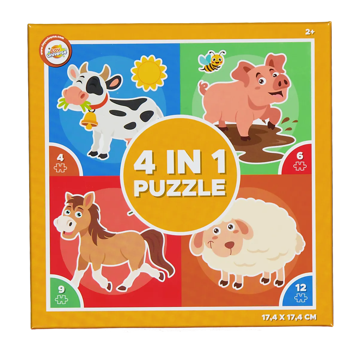 Puzzel 4-in-1 - Oranje