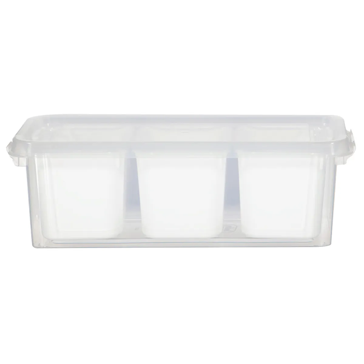 Opbergdoos met 3 bakjes - Wit