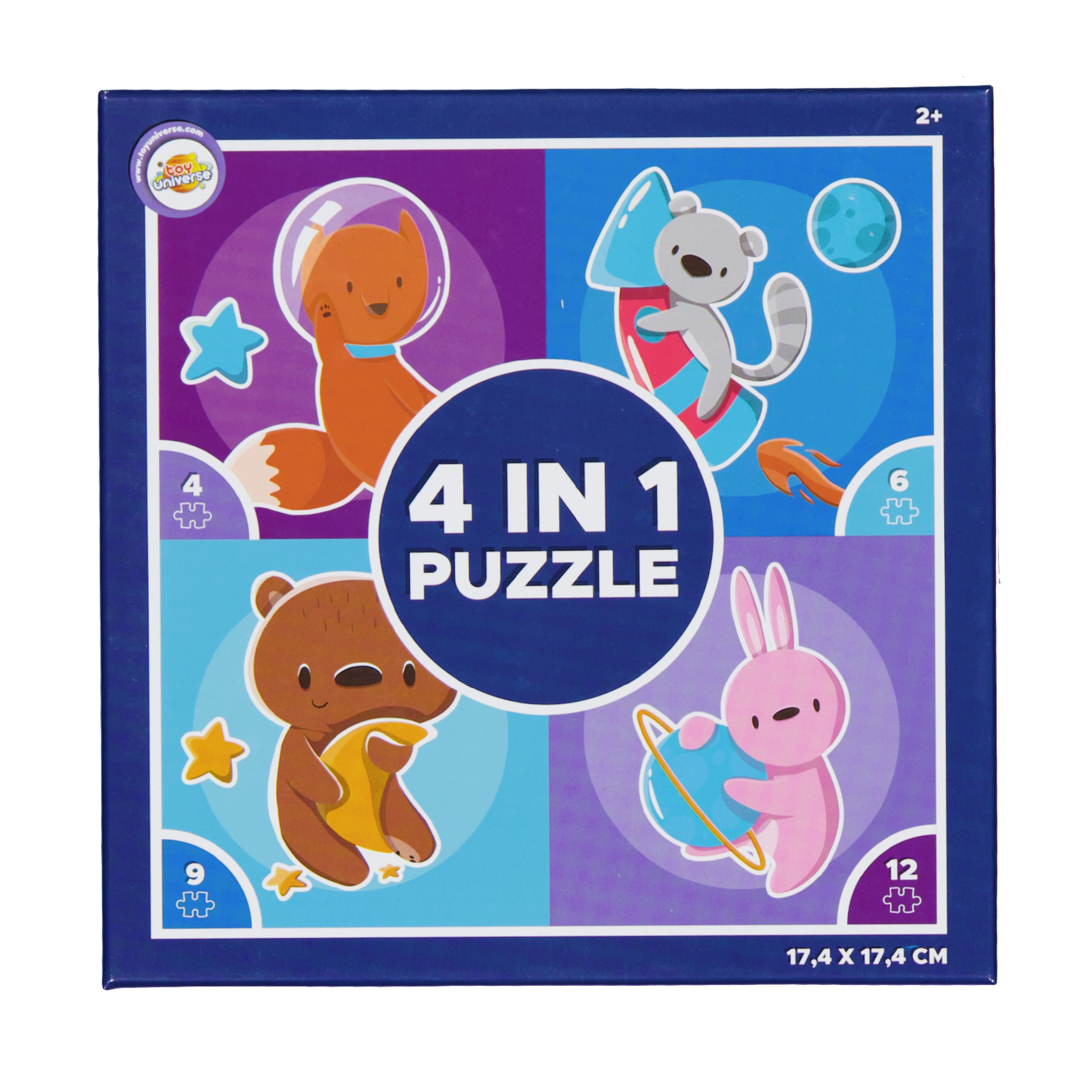 Puzzle 4 in 1 Blau