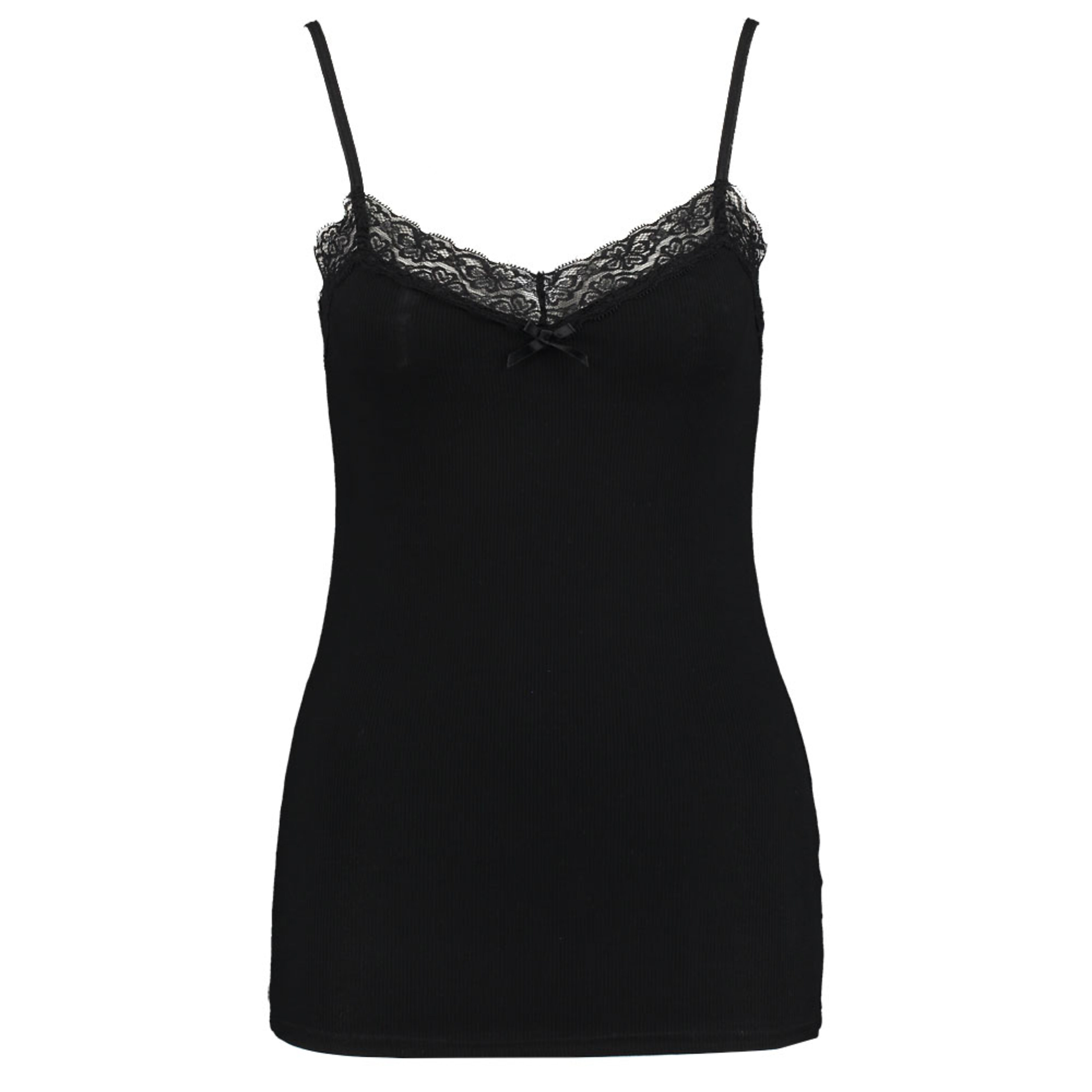 Camisola de alças Preto