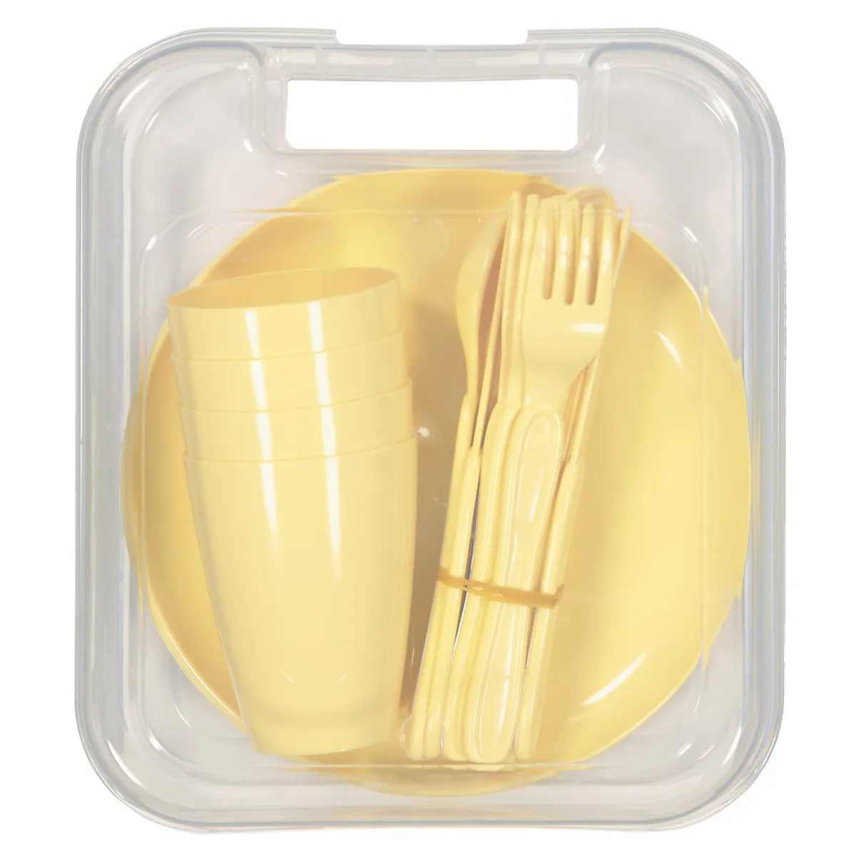 Picknickbox met servies - Geel