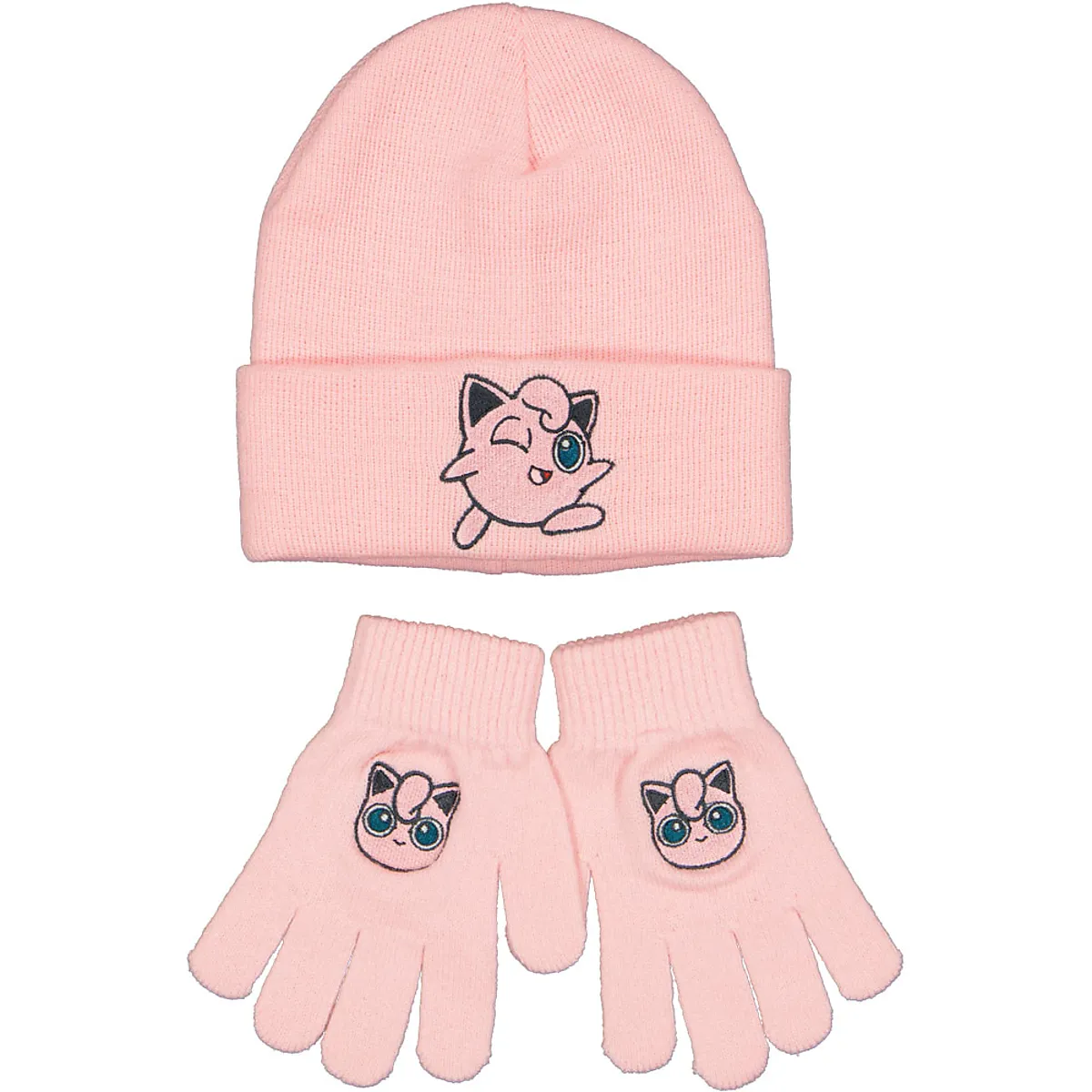 Écharpe, bonnet et gants - Rose