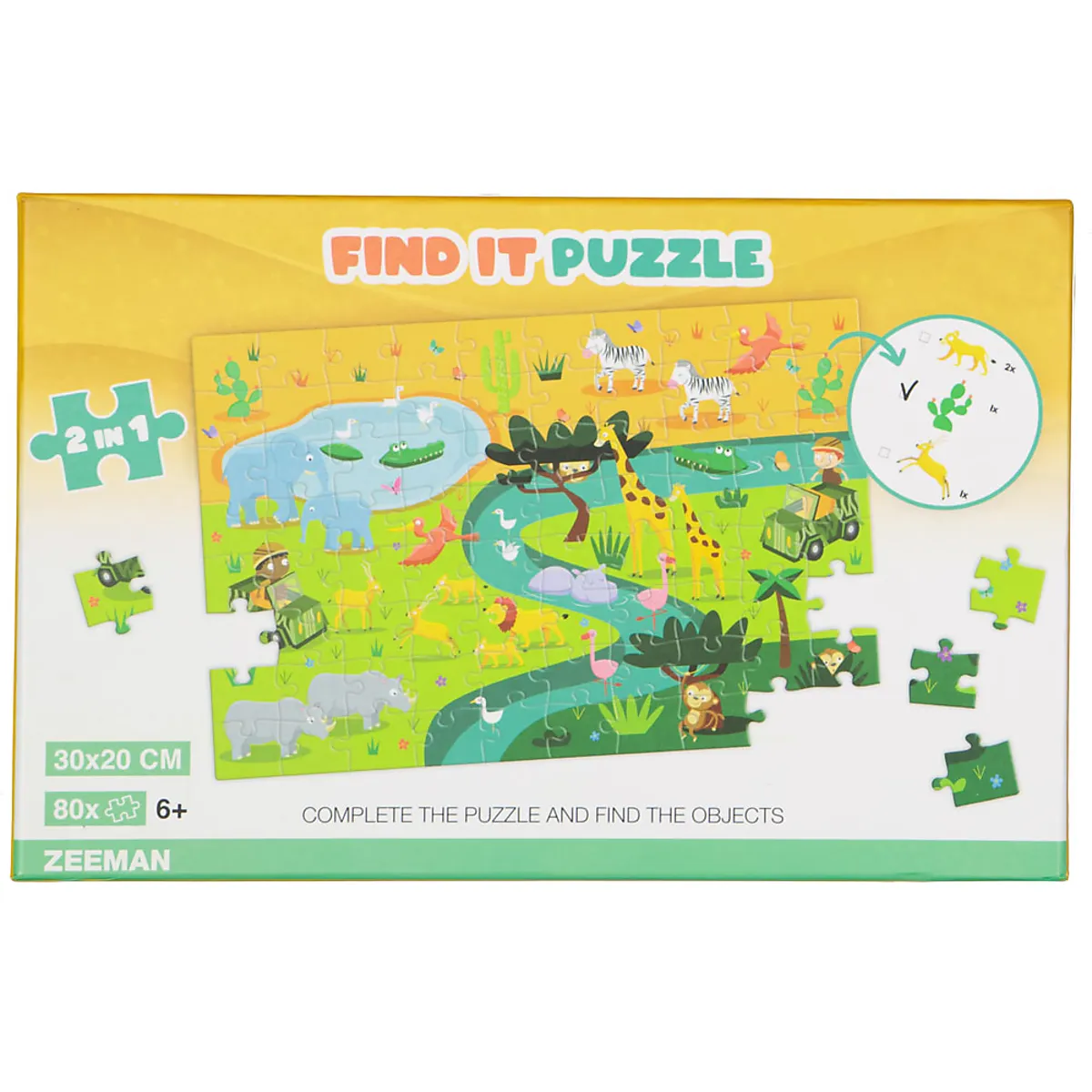 Puzzle 2 in 1 - Gelb