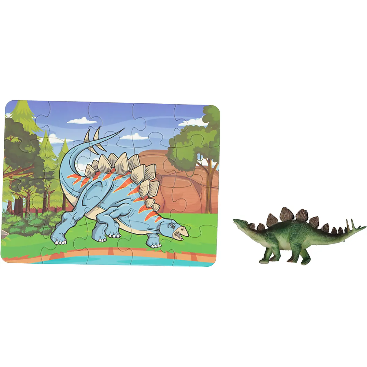 Speelgoed dino met puzzel - Groen