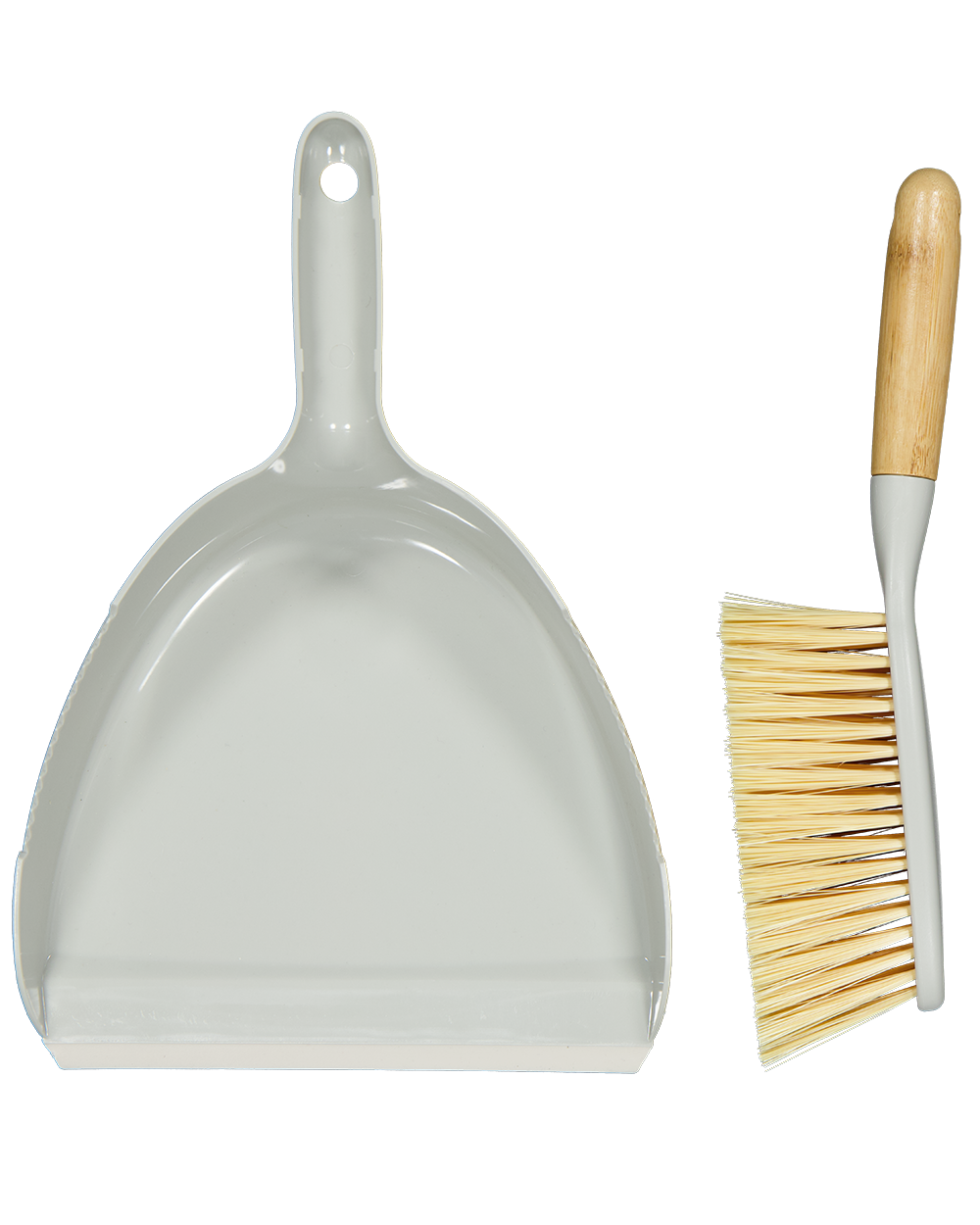 Stoffer en blik - Grijs