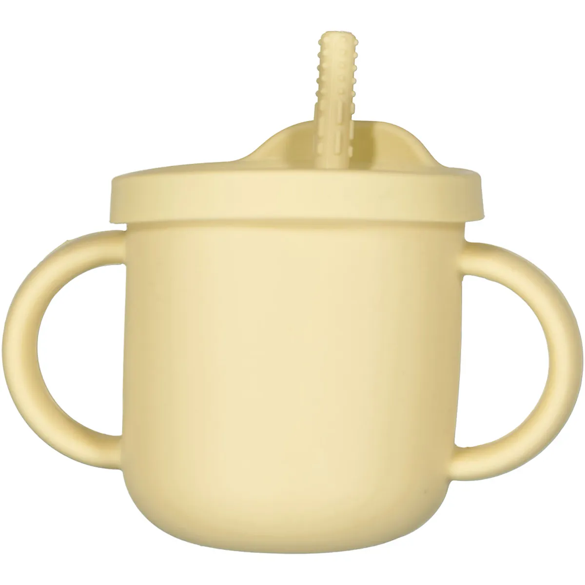 Gobelet avec paille - Blanc