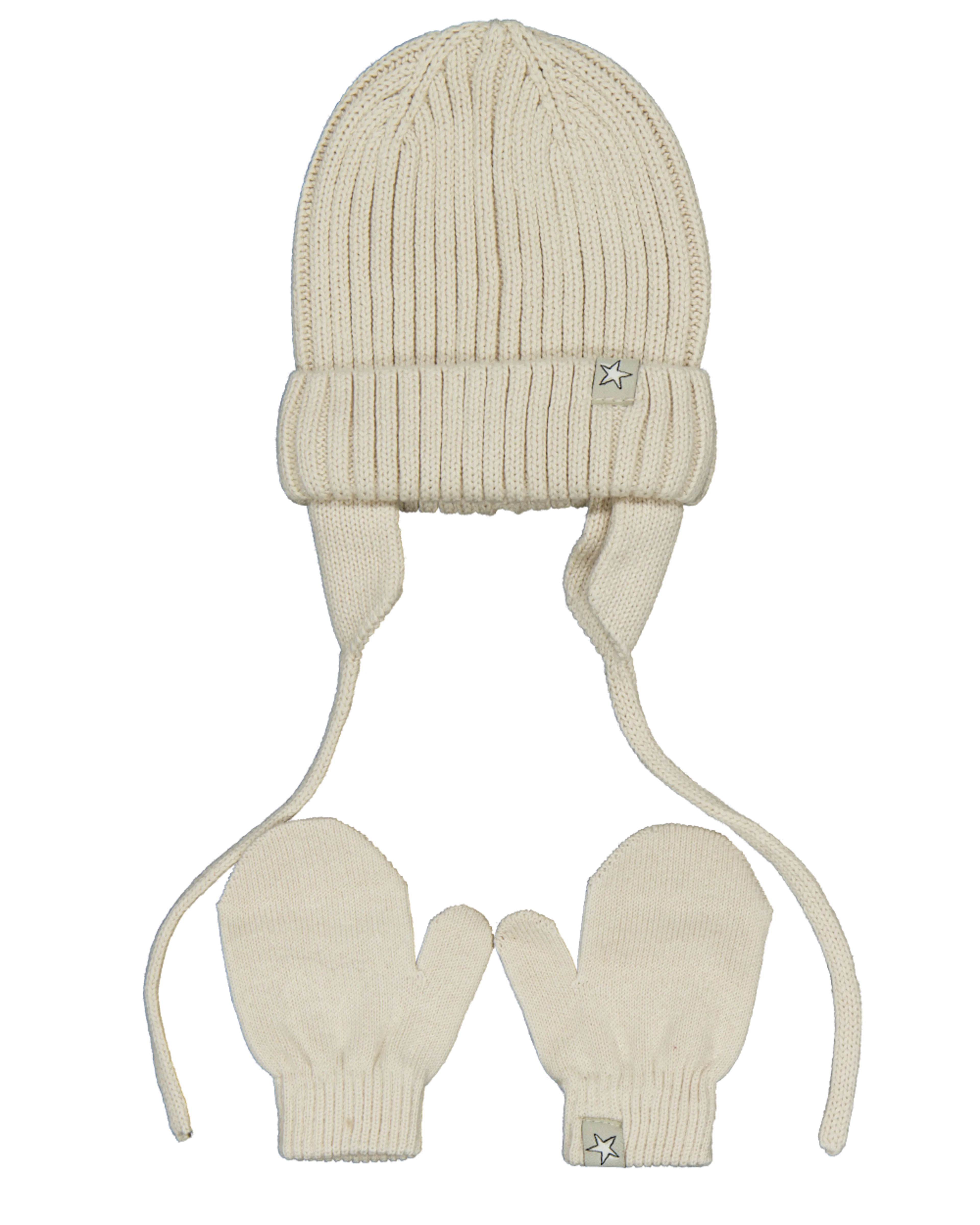 Bonnet avec moufles - Blanc