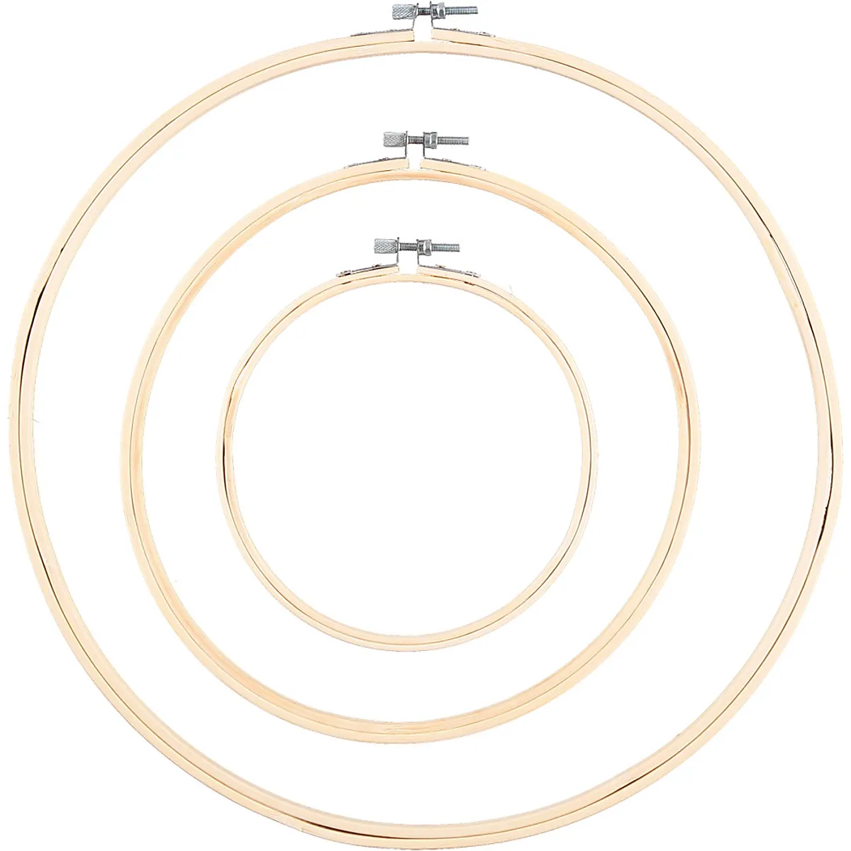 Lot de cercles à broder - Beige