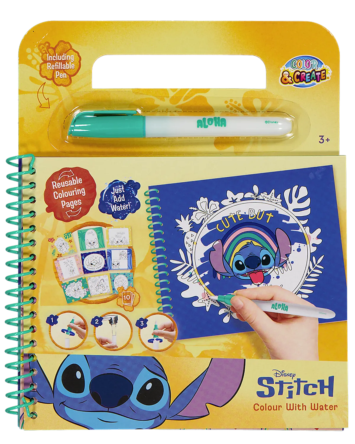 Album à colorier à l'eau - Multicolore