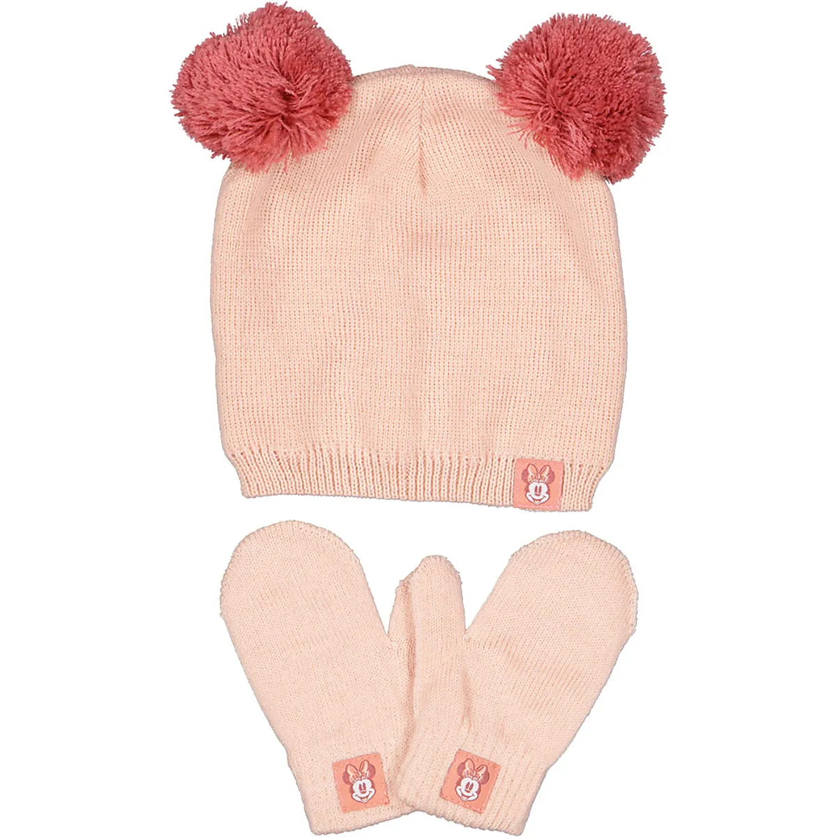 Schal mit Mütze und Handschuhen - Rosa