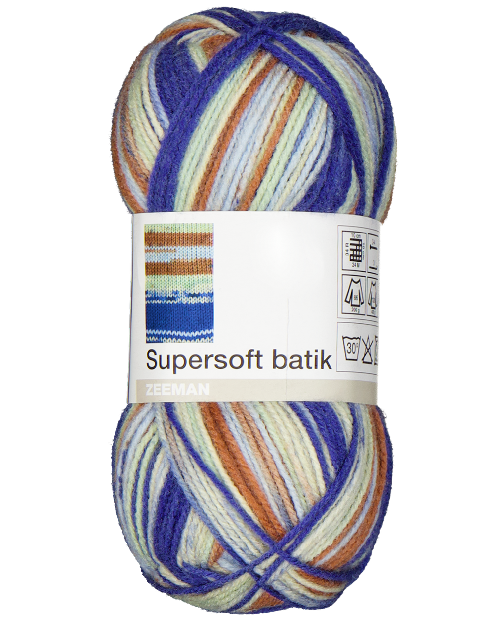 Supersoft batik Breigaren - Blauw