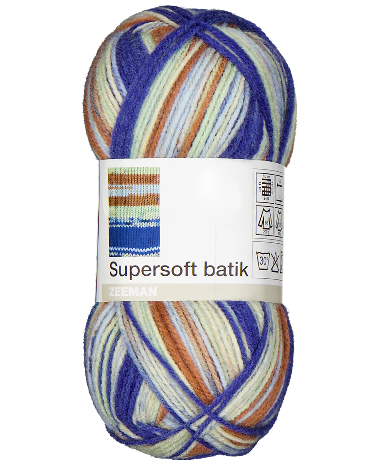 Supersoft batik Breigaren - Blauw