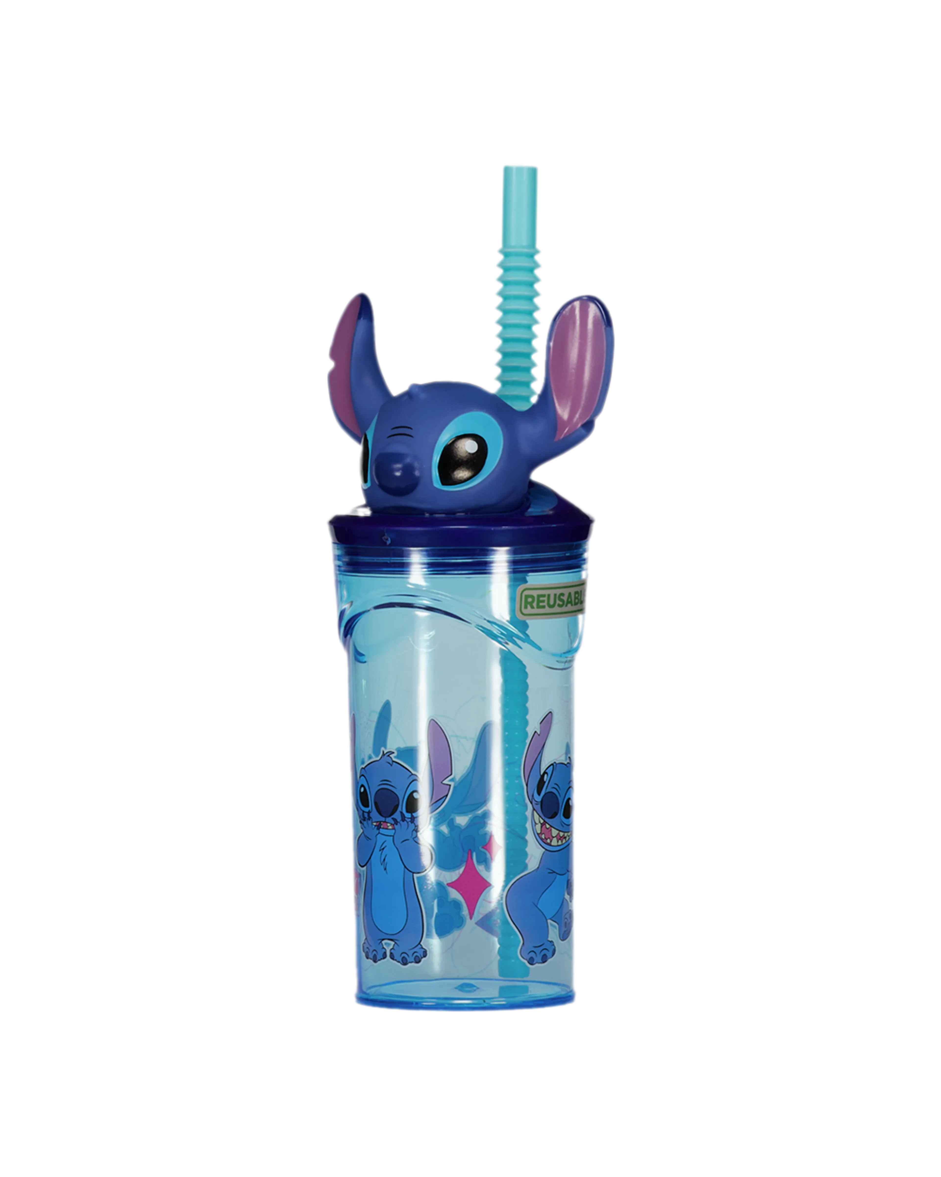 Drinkbeker met rietje - Blauw