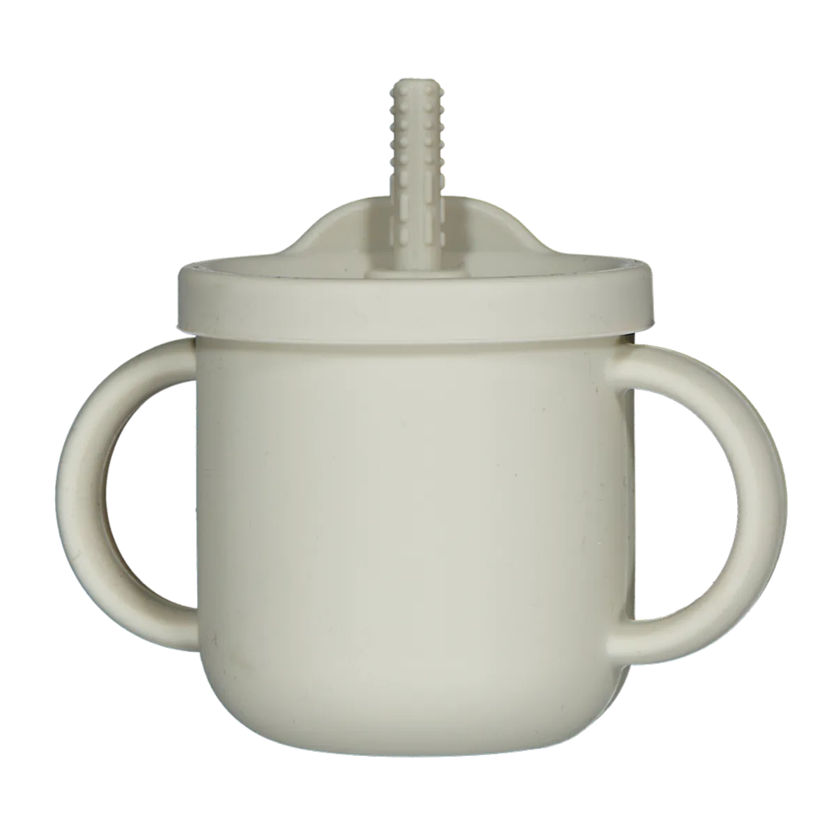 Drinkbeker met rietje - Grijs