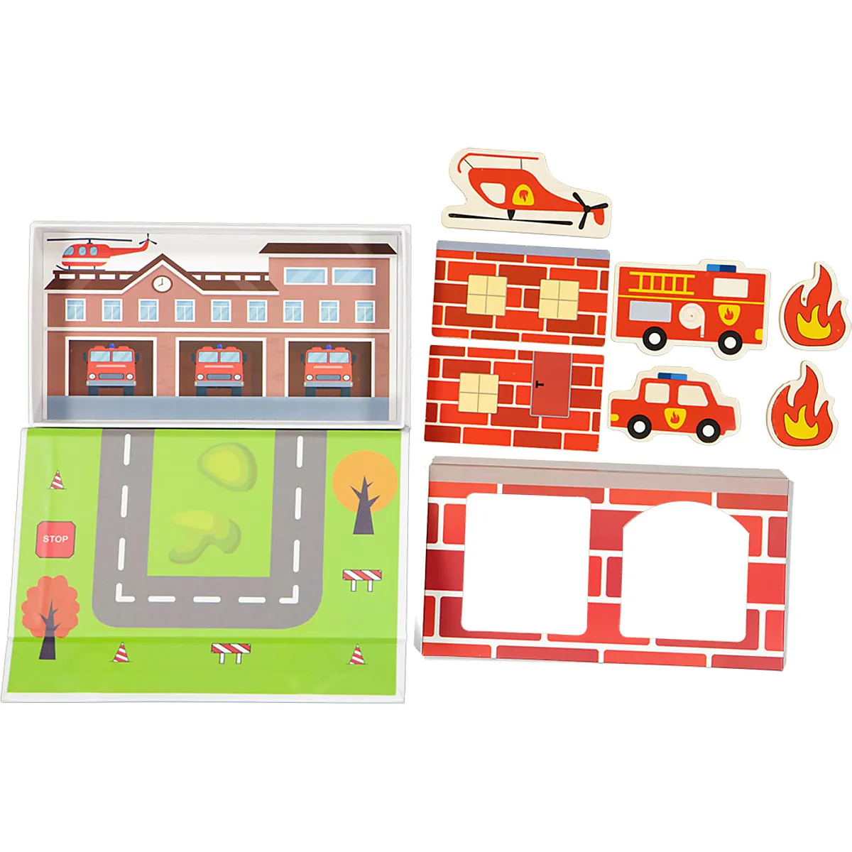 Spielzeugbox mit Figuren - Weiß