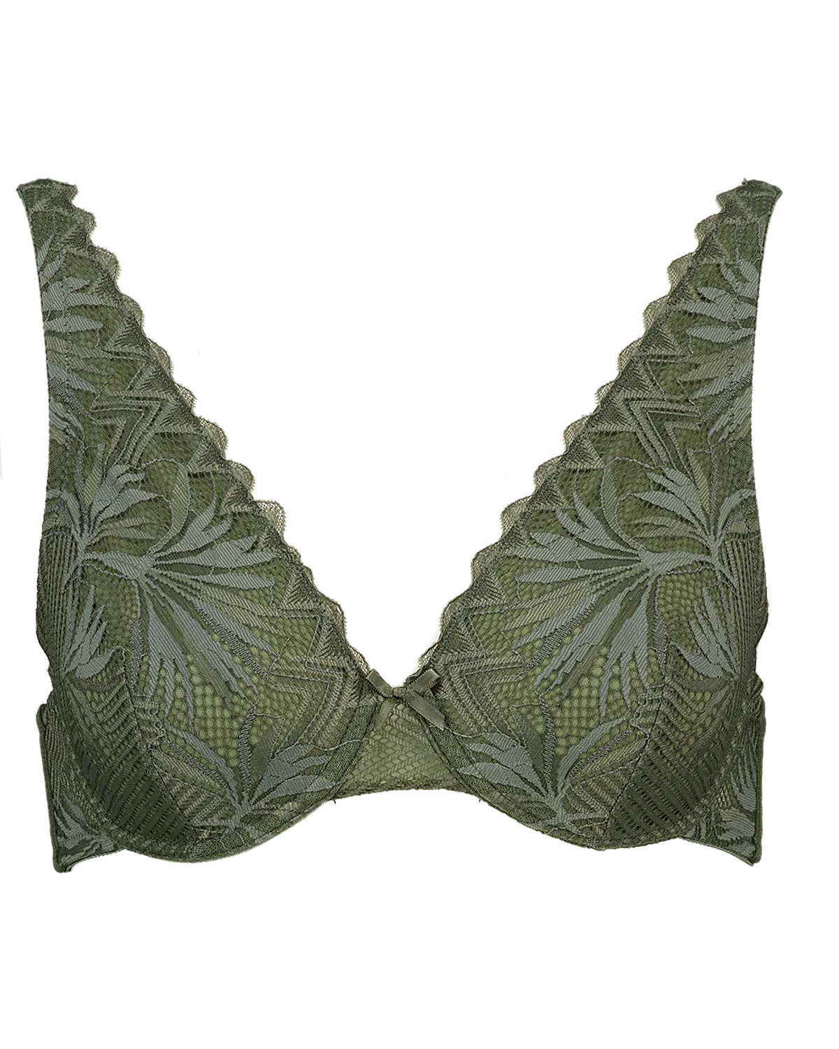 Plunge Unpadded bh - Groen