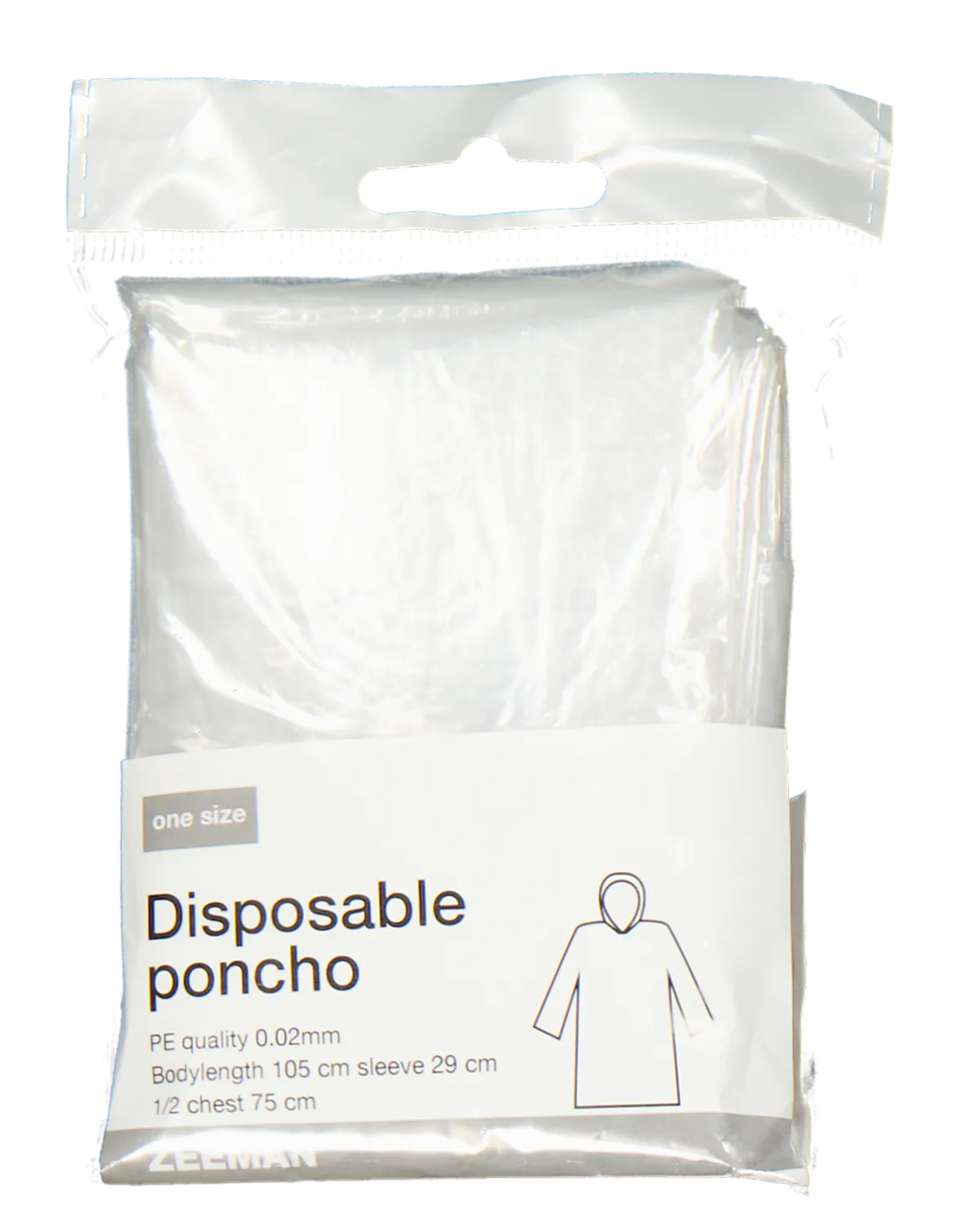 Regenponcho - Wit