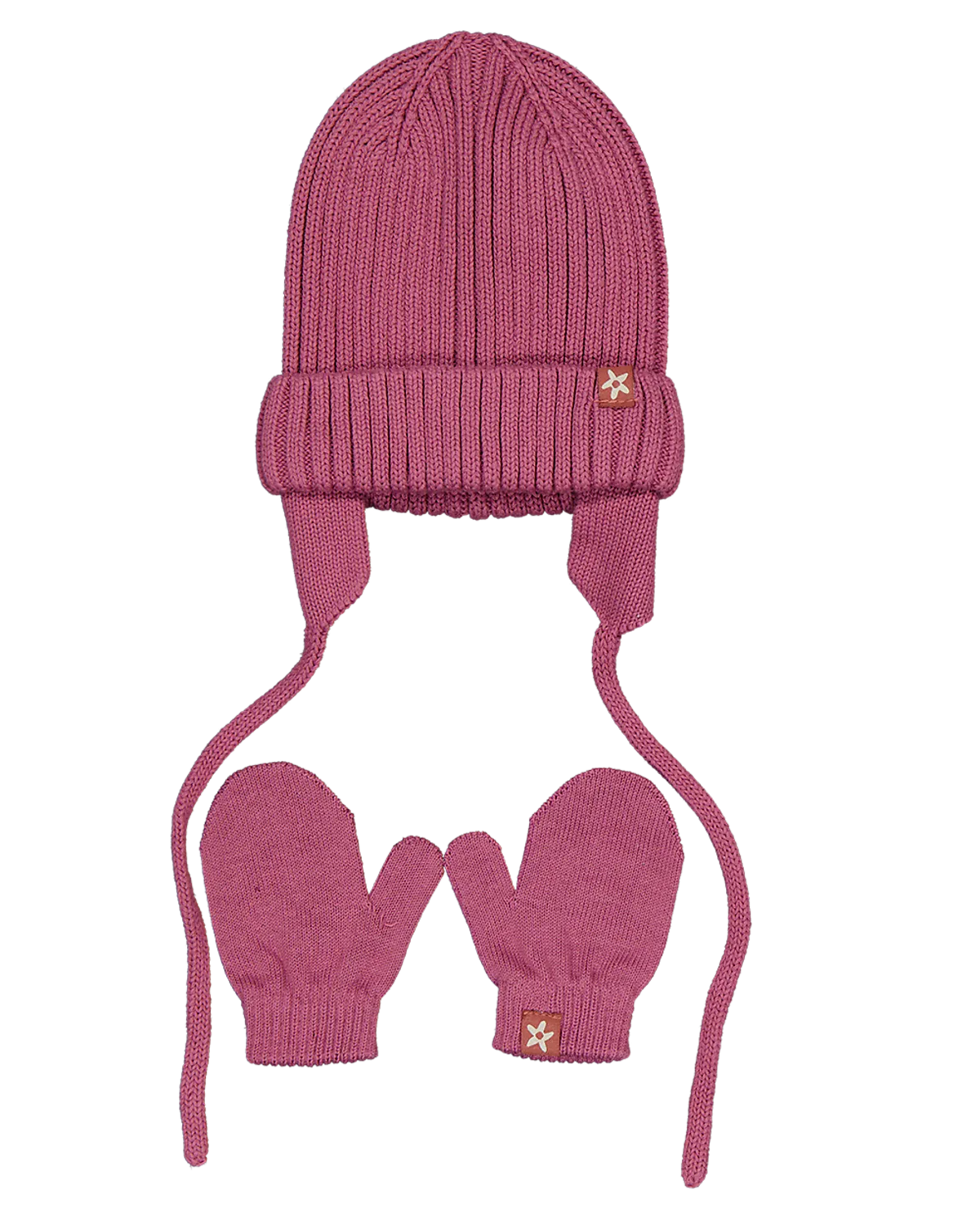 Mütze mit Fäustlingen - Rot