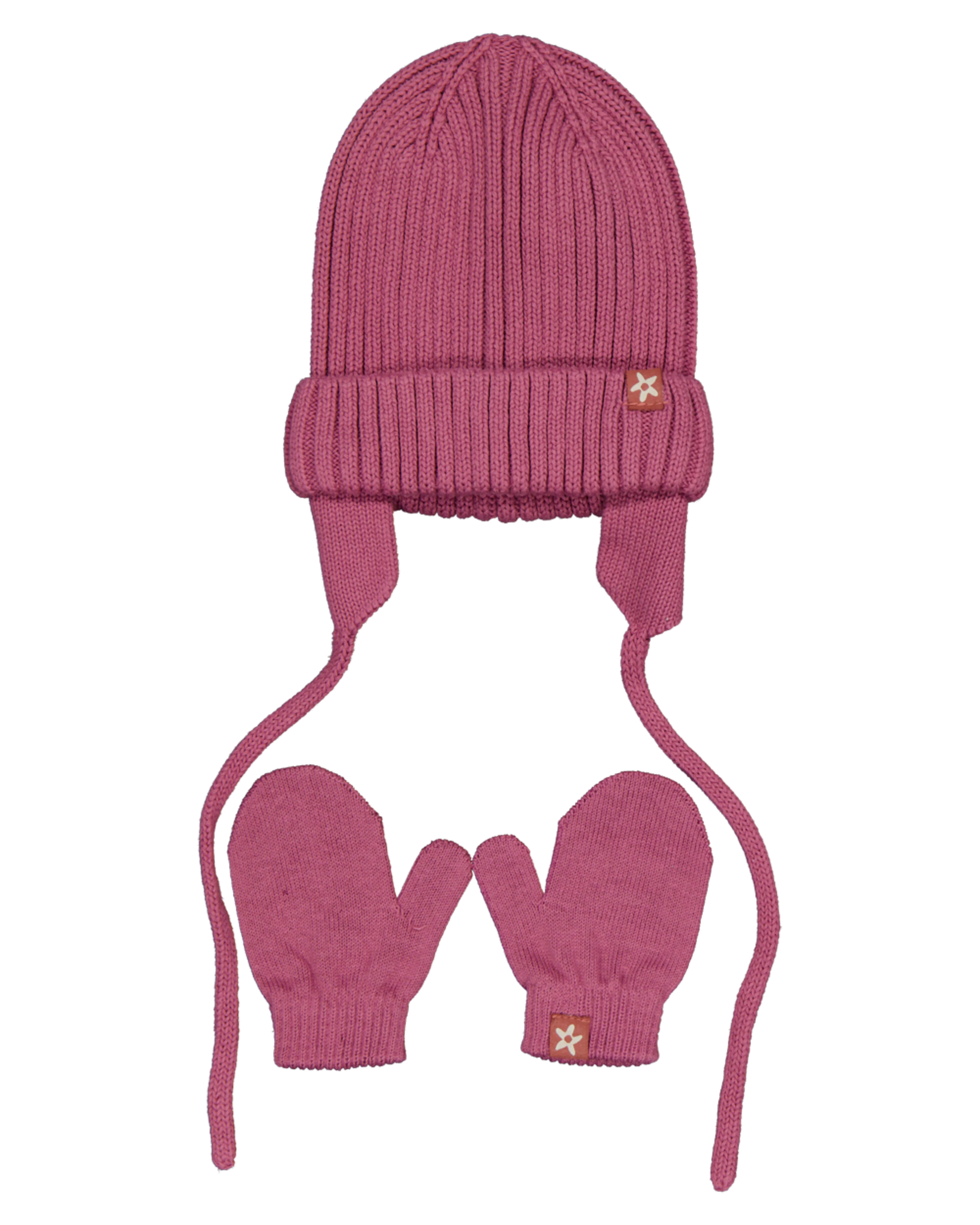 Bonnet avec moufles - Rouge