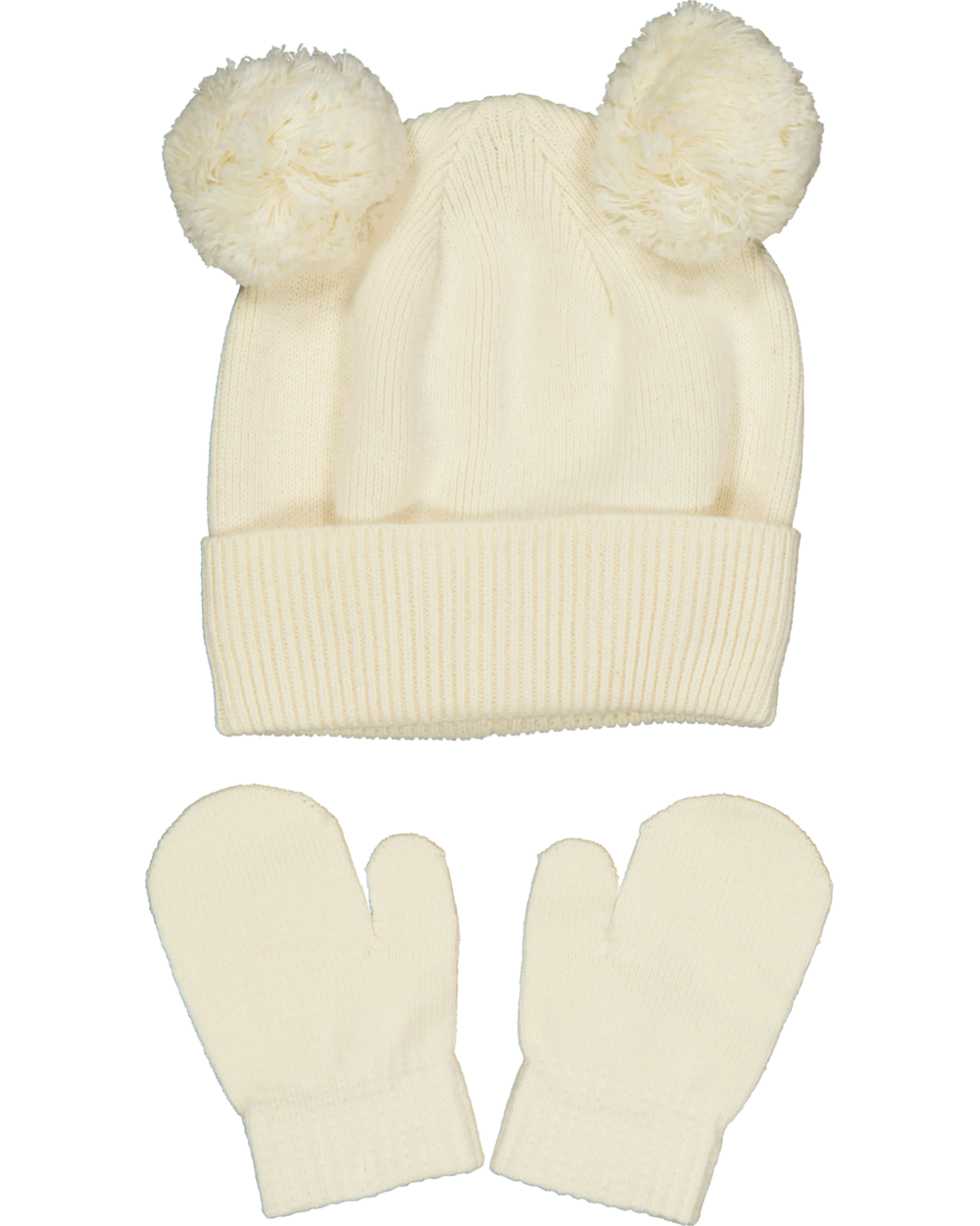 Bonnet avec moufles - Beige
