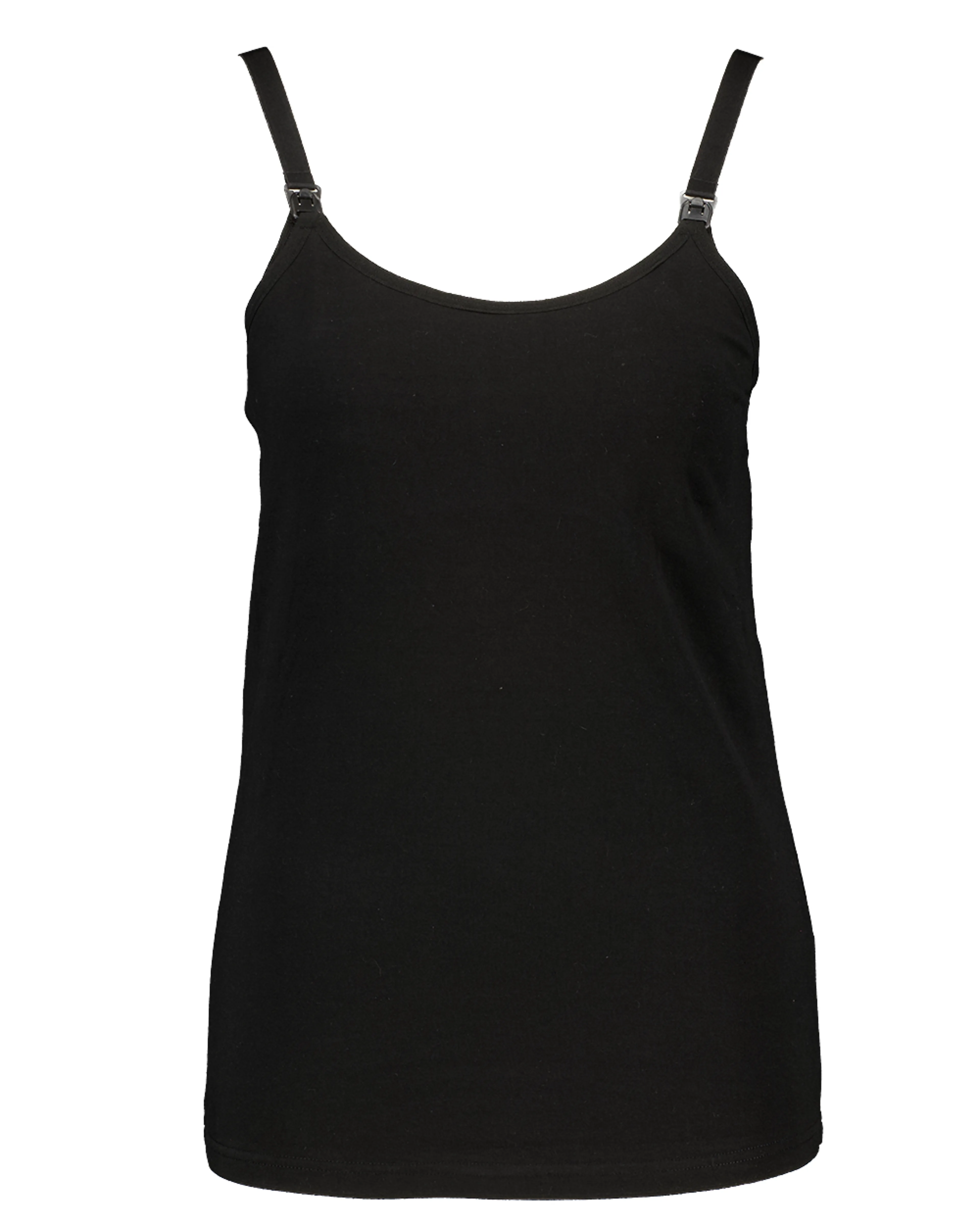 Camiseta de lactancia con tirantes - Negro