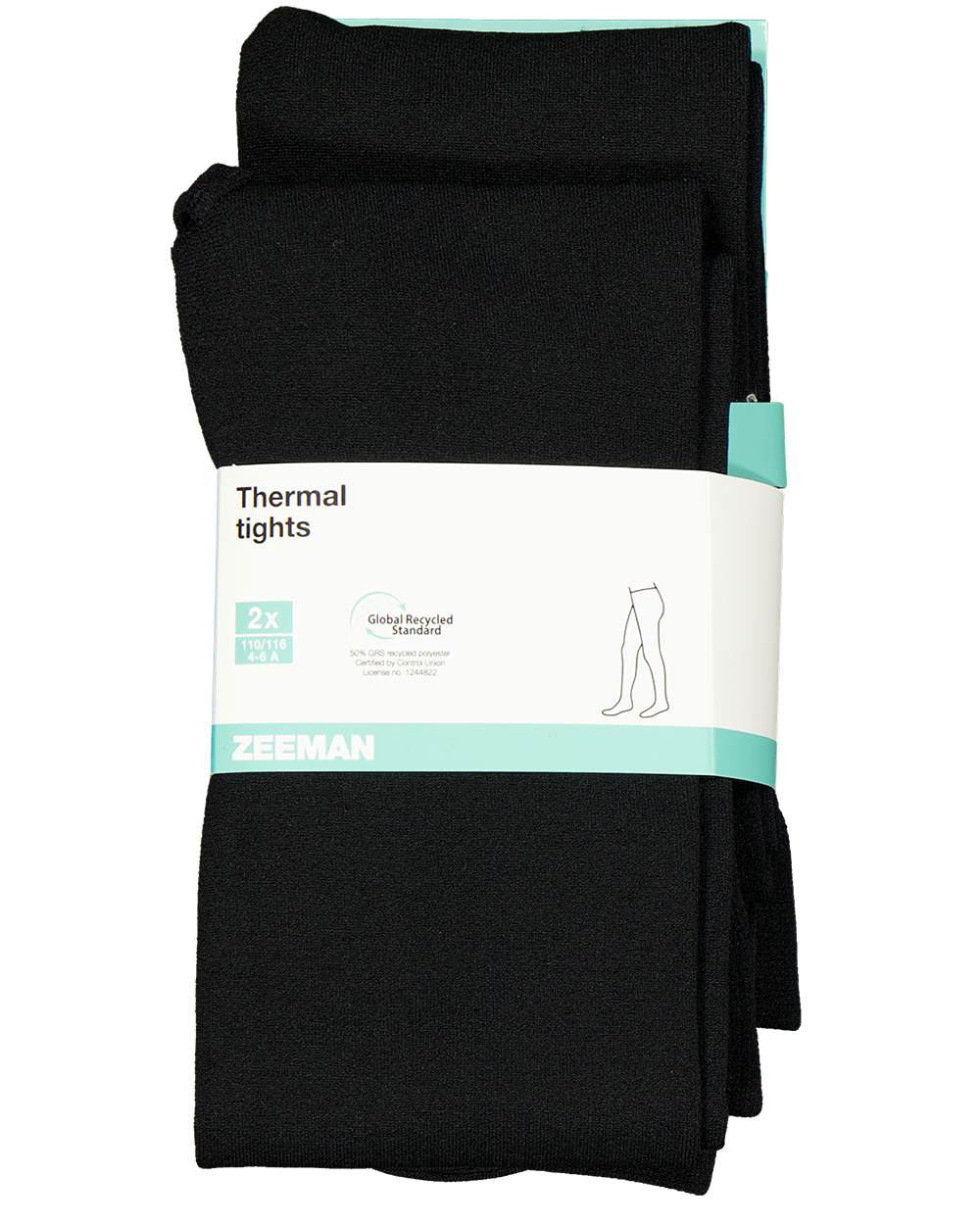Jongens & Meisjes Thermo Maillot - Zwart (2-pak)