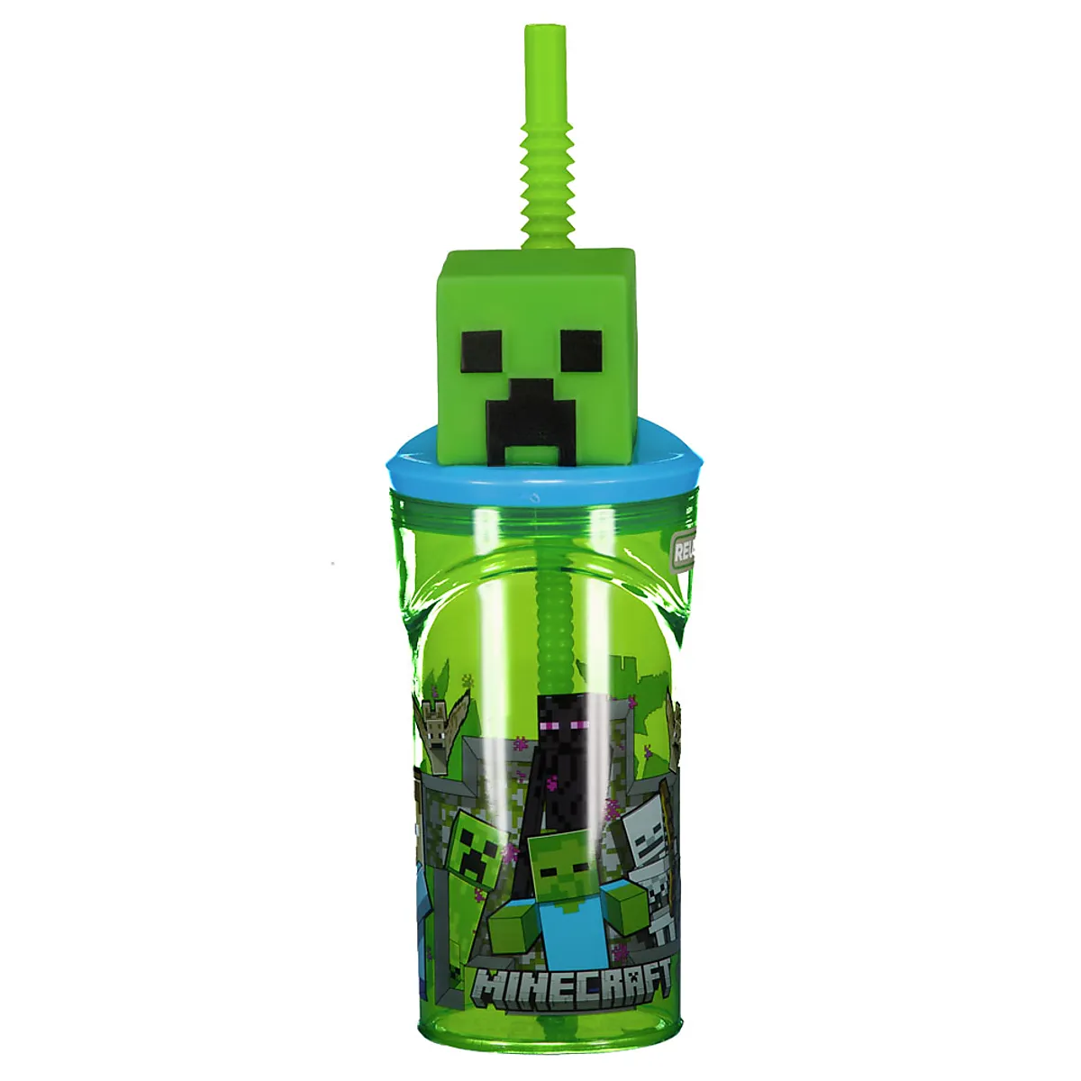 Drinkbeker met rietje - Groen