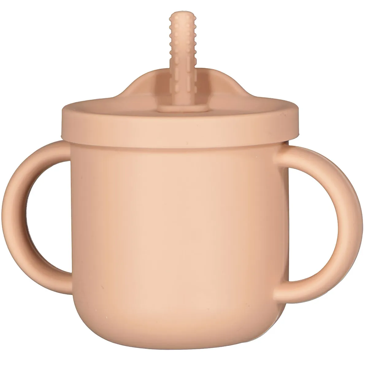 Becher mit Strohhalm - Braun