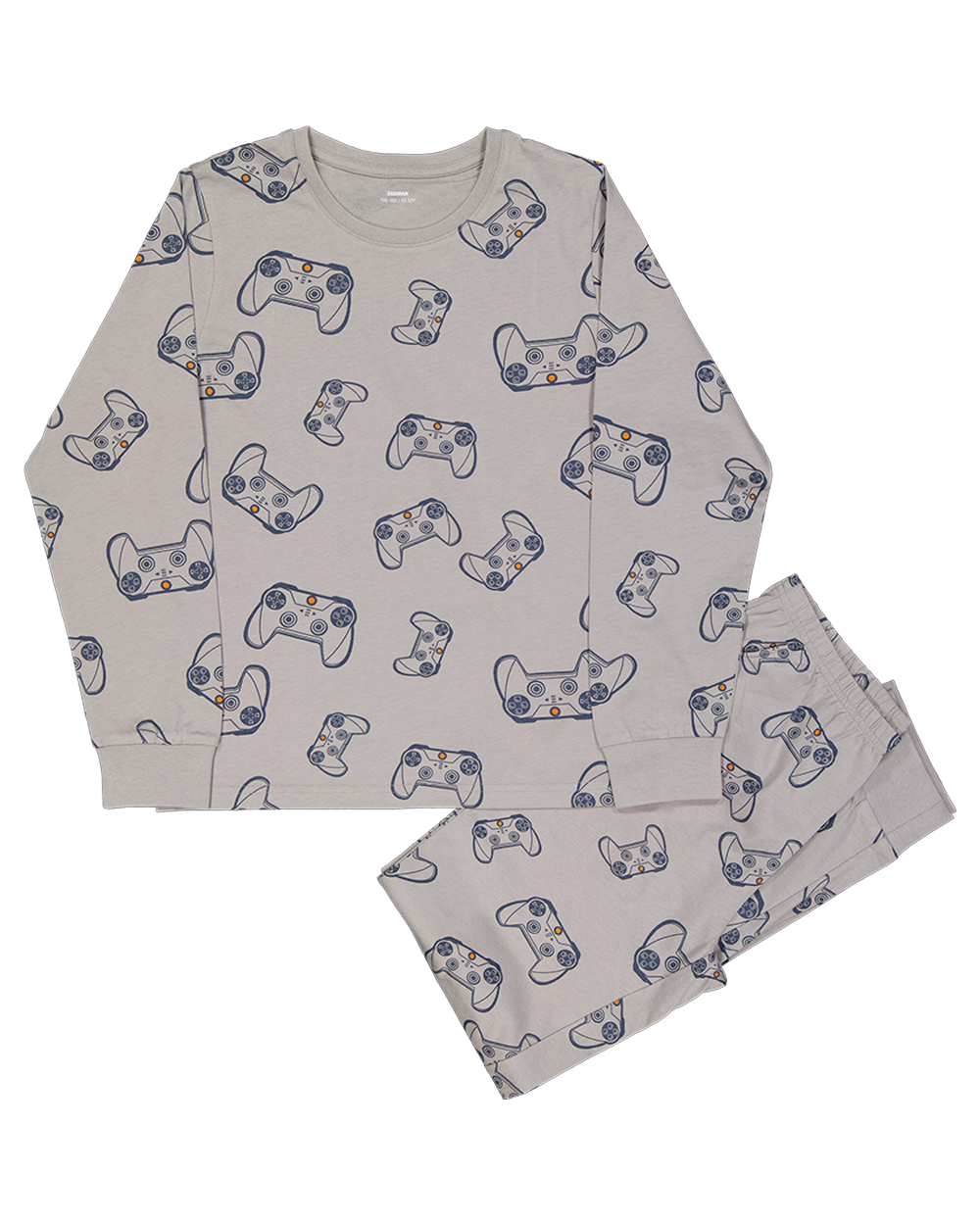 Jongens Pyjama - Grijs (Ronde hals)