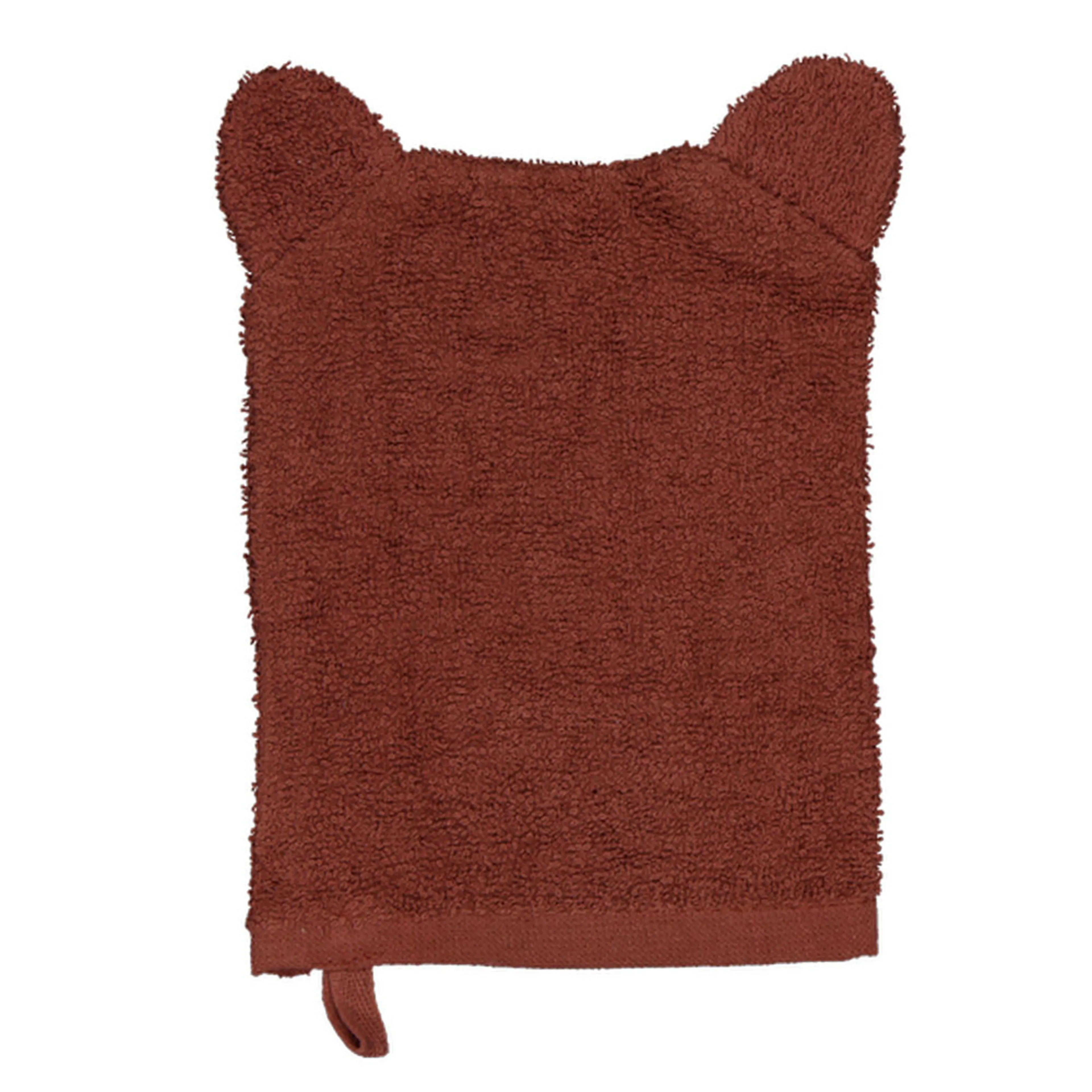 Waschhandschuh - Braun