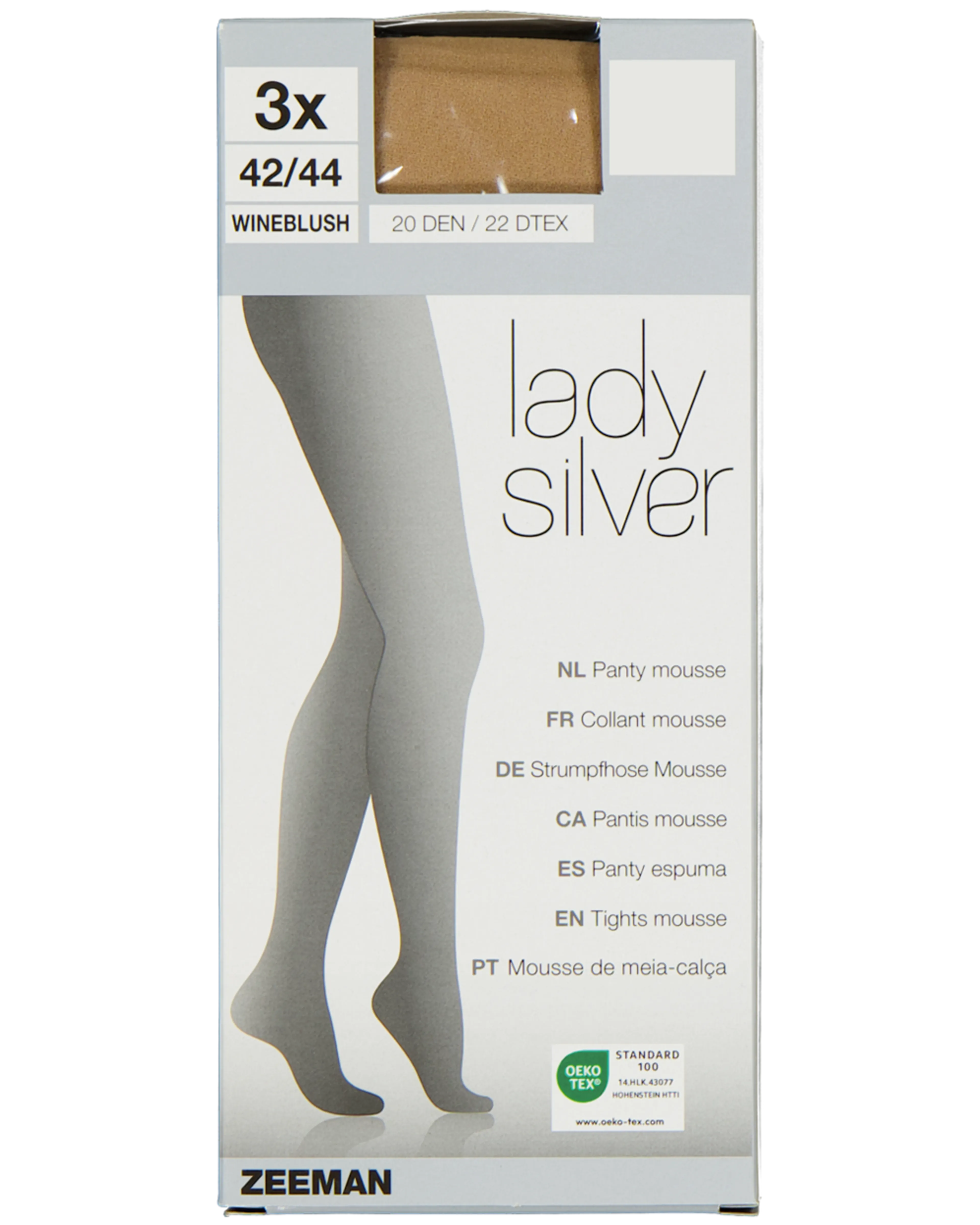 Lady silver Strumpfhose - Wineblush